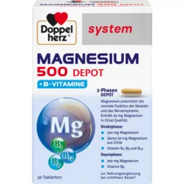 DOPPELHERZ Magnesium 500 Depot süsteemi tabletid, 30 tk