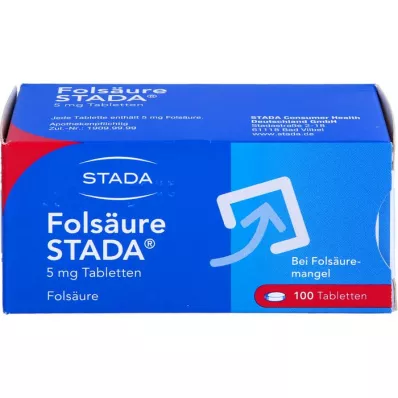 FOLSÄURE STADA 5 mg tabletid, 100 tk