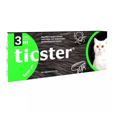 Ticster Plus täpilahus kassidele kaaluga kuni 4 kg (3x0,4 ml) Ticster Plus täpilahus kassidele kaaluga kuni 4 kg (3x0,4 ml)