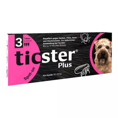 Ticster Plus täpilahus koertele 10-25kg (3x3 ml) Ticster Plus täpilahus koertele 10-25kg (3x3 ml)