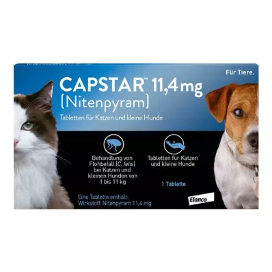 CAPSTAR 11,4 mg tabletid kassidele/väikestele koertele, 1 tk