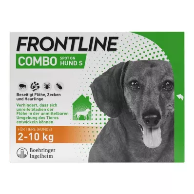 FRONTLINE COMBO puukide, kirbude vastu koertel S (2 -10 kg), 3 tk
