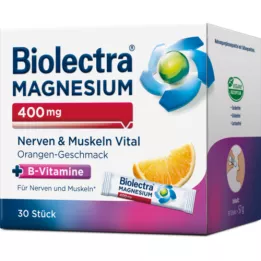 BIOLECTRA Magneesium 400 mg närvid &amp; Muscle Vital, 30X1,9 g