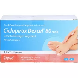 CICLOPIROX Dexcel 80 mg/g toimeaine küünelakk, 3,3 ml