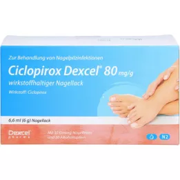 CICLOPIROX Dexcel 80 mg/g toimeainet sisaldav küünelakk, 6,6 ml