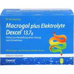 MACROGOL pluss elektrolüüdid Dexcel 13,7 g PLE, 20 tk