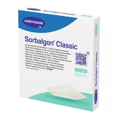 Sorbalgon Classic 10x10 cm kaltsiumalginaatkompress, 10 tk