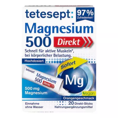 Tetesept Magnesium 500 Direct Sticks (20 tükki) Tetesept Magnesium 500 Direct Sticks (20 tükki)