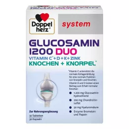 DOPPELHERZ Glucosamine 1200 Duo süsteemi kombineeritud pakend, 60 tk