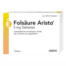 FOLSÄURE ARISTO 5 mg tabletid, 20 tk