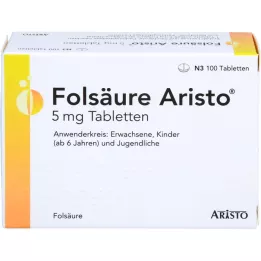 FOLSÄURE ARISTO 5 mg tabletid, 100 tk