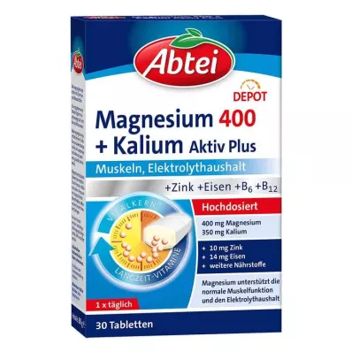 Abbey Magnesium 400 + Kaaliumi tabletid, 30 tk