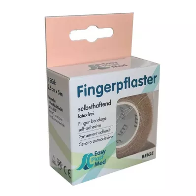 UM Easyplast sõrmeplaaster isetehtud 2,5 cmx5 m beež, 1 tk