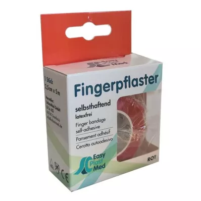 UM Easyplast sõrmeplaaster isetehtud 2,5 cmx5 m punane, 1 tk