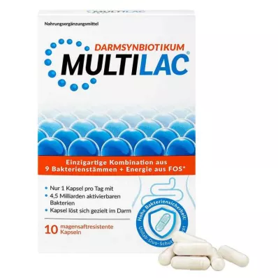 Multilac Synbiotic gastroresistentsed kapslid, 10 tk