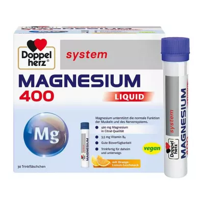 DOPPELHERZ Magnesium 400 Liquid system Trinkamp., 30 tk