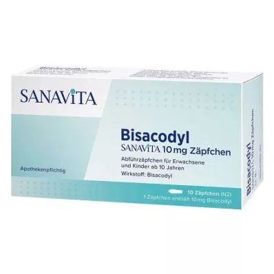 Bisacodyl Sanavita 10 mg ravimküünlad, 10 tk Bisacodyl Sanavita 10 mg ravimküünlad, 10 tk