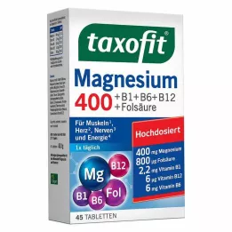 TAXOFIT Magneesium 400+B1+B6+B12+foolhappe tabletid, 45 tk