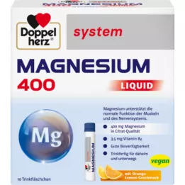 DOPPELHERZ Magnesium 400 Liquid system Trinkamp., 10 tk