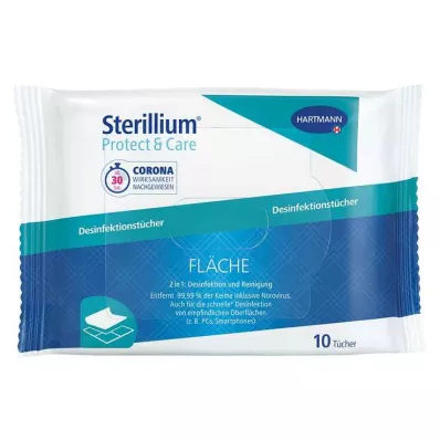 STERILLIUM Protect &amp; Care pindade desinfitseerimispuhastuslapid, 10 tk