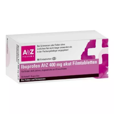 Ibuprofen AbZ 400 mg ägedad õhukese polümeerikattega tabletid, 50 tk Ibuprofen AbZ 400 mg ägedad õhukese polümeerikattega tabletid, 50 tk