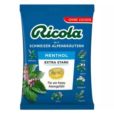 Ricola suhkruvaba kott mentooli ülikangetest kommidest, 75 g