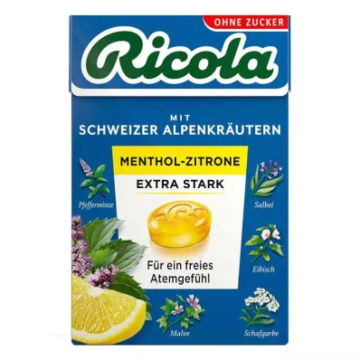 Ricola ilma suhkrukarbita mentool sidrun eriti kanged maiustused (50 g)