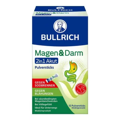 Bullrich Stomach &amp; Intestinal 2in1 ägedad pulbripulgad, 12 tk