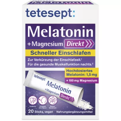 TETESEPT Melatoniin + Magnesium Direct Sticks, 20 tk TETESEPT Melatoniin + Magnesium Direct Sticks, 20 tk