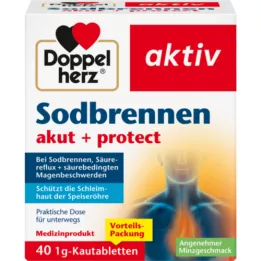 DOPPELHERZ Heartburn acute+protect närimistabletid, 40 tk