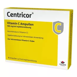 CENTRICOR C-vitamiini ampullid 100 mg/ml süstelahus, 5X5 ml