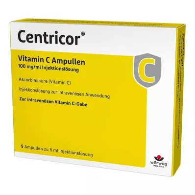 Centricor® C-vitamiini ampullid 100 mg/ml süstelahus, 5X5 ml