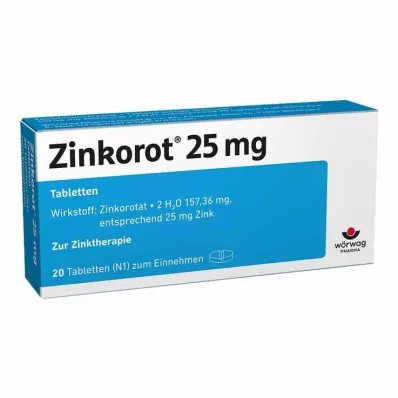 Zinkorot 25 mg suures annuses tsingi tabletid, 20 tk