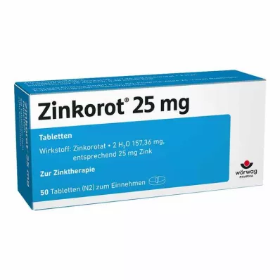 Zinkorot 25 mg suures annuses tsingi tabletid, 50 tk