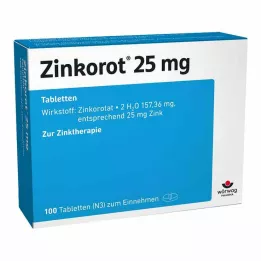 ZINKOROT 25 mg tabletid, 100 tk