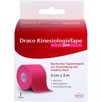 DRACO KINESIOLOGIETAPE 5 cmx5 m roosa, 1 tk