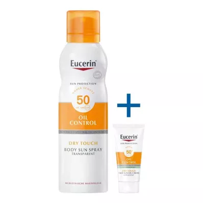 Eucerin Sun Oil Control Body läbipaistev aerosool LSF 50, 200 ml