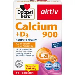 DOPPELHERZ Kaltsium 900+D3 tabletid, 80 tk