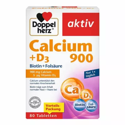Doppelherz Calcium 900 + D3 tabletid, 80 tk