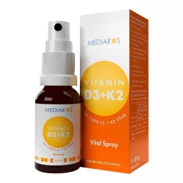 VITAMIN D3+K2 1000 I.U. 20 µg Mediakos Vital Spray, 20 ml