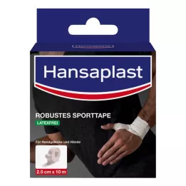 HANSAPLAST Vastupidav sporditeip 2,5 cm x 10 m valge, 1 tk