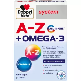 DOPPELHERZ A-Z+Omega-3 kõik-ühes süsteemi kapslid, 30 tk