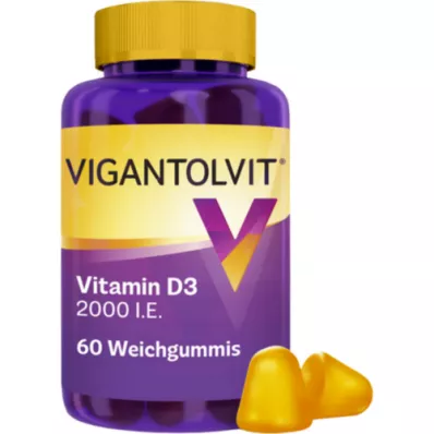 VIGANTOLVIT 2000 I.U. D3-vitamiini pehmed närimiskummid, 60 tk