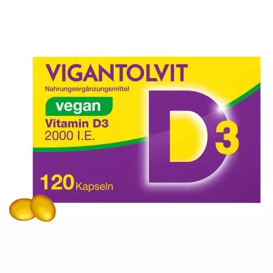VIGANTOLVIT 2000 I.U. D3-vitamiini vegan pehmed kapslid, 120 tk VIGANTOLVIT 2000 I.U. D3-vitamiini vegan pehmed kapslid, 120 tk