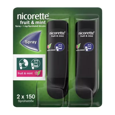 Nicorette Fruit &amp; Mint Spray 1 mg / pihusti Nfc, 2 tk