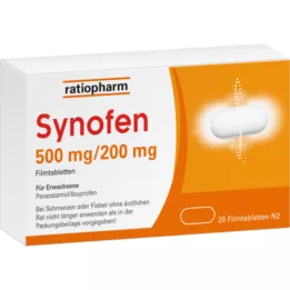 SYNOFEN 500 mg/200 mg õhukese polümeerikattega tabletid, 20 tk