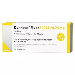 DEKRISTOL Fluor 500 I.U./0,25 mg tabletid, 90 tk