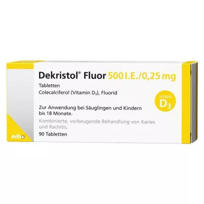 Dekristol Fluor 500 IU / 0,25 mg tabletid, 90 tk