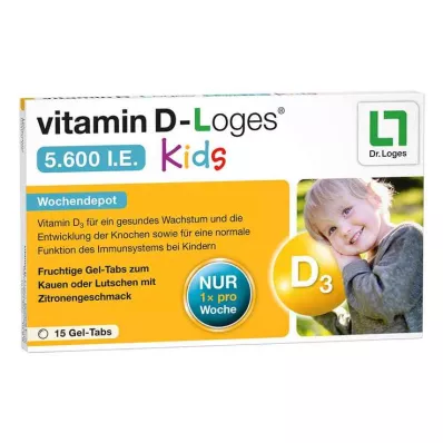 VITAMIN D-LOGES 5600 I.E. Kids närimistabletid, 15 tk