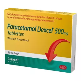 PARACETAMOL Dexcel 500 mg tabletid, 20 tk